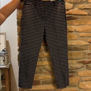 Navy and white cropped pants